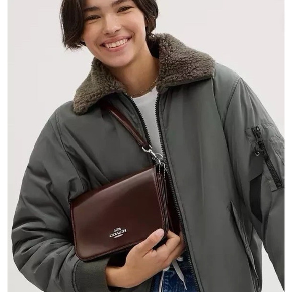 Coach Quinn Shoulder/Crossbody Bag In Leather/Maple CY657 NWT - Picture 7 of 9